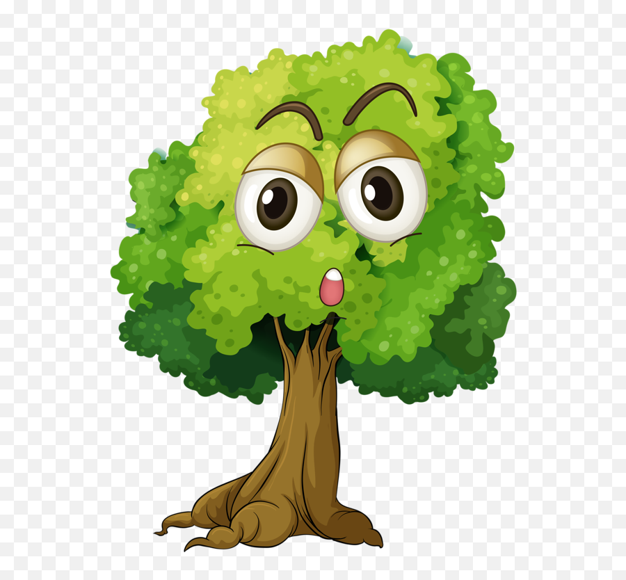 Smiley Clipart Tree Smiley Tree - Cute Tree With Face Clipart Emoji,Tree Emoticon Web