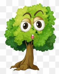 Smiley Clipart Tree Smiley Tree - Cute Tree With Face Clipart Emoji,Tree Emoticon Web