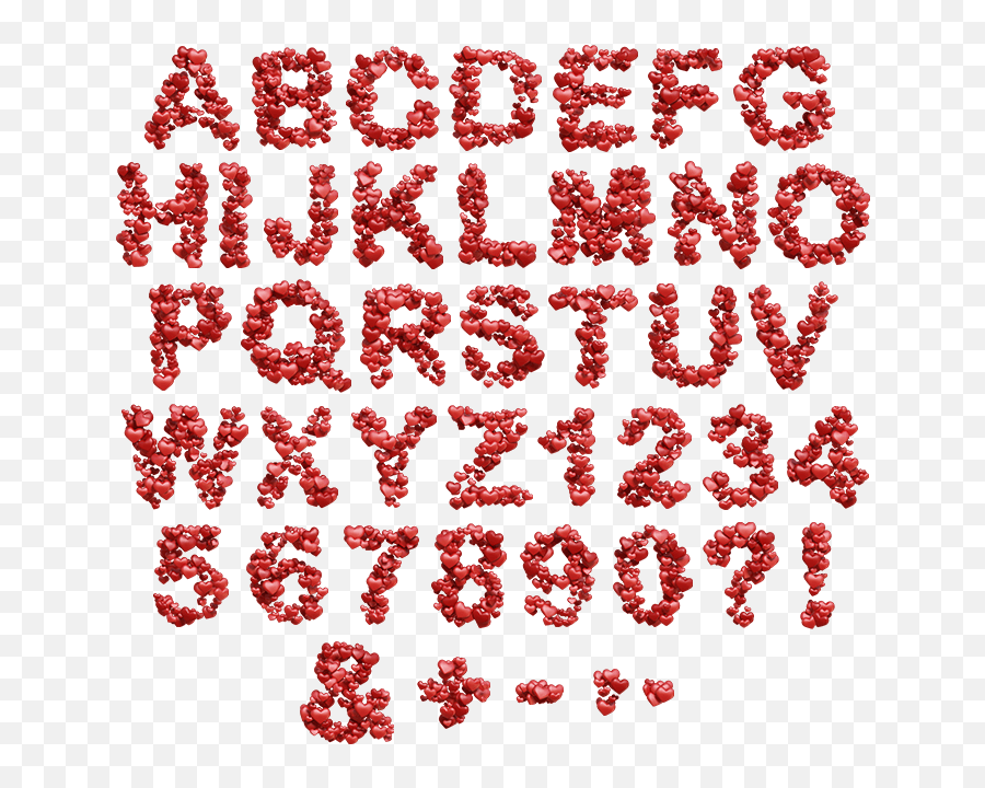 Buy Hearts Font To Confess Love On St Valentineu0027s Day - Alphabet Hearts Font Letters Emoji,What Emotion If Searching For Someone You Love