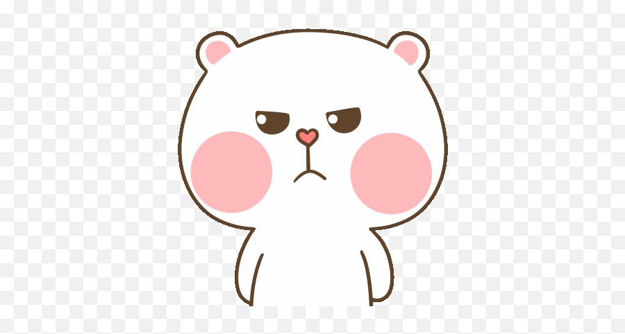Mhee Noom Tai Nim Pop - Teddy Fight Gif Emoji,Tuagom Puffy Bear Emoticon