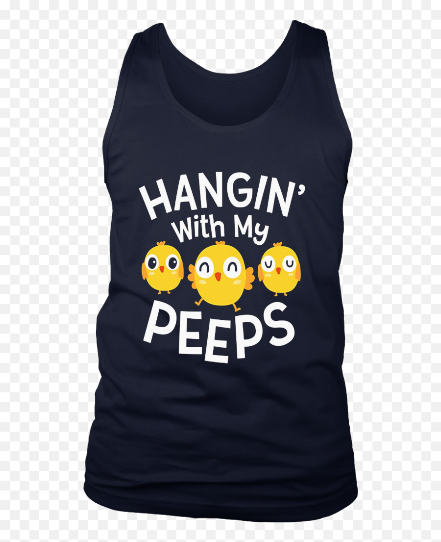 Hanging With My Peeps Happy Easter Long Sleeve T Shirt Gift - Active Tank Emoji,0-0 Emoticon