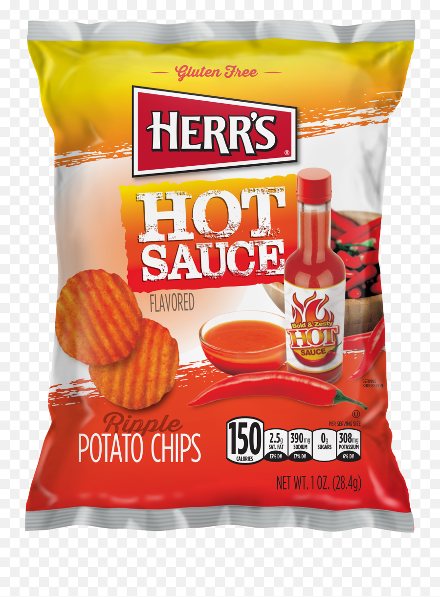 Hot Sauce Ripple Potato Chips Herru0027s - Chips Emoji,Hot & Sexy Emojis