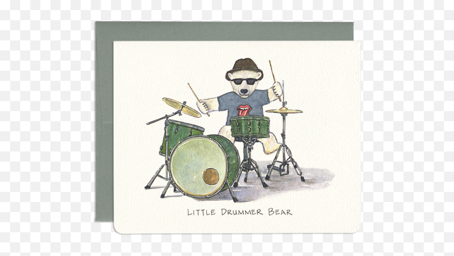 Little Drummer Bear Card - Picture Frame Emoji,Most Emotion Drummer