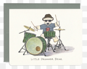 Little Drummer Bear Card - Picture Frame Emoji,Most Emotion Drummer