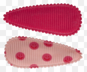 Set Of Baby Hair Clips Pink Smiley - Synthetic Rubber Emoji,Npw Emoticon Hair Bobbles Headbands Set