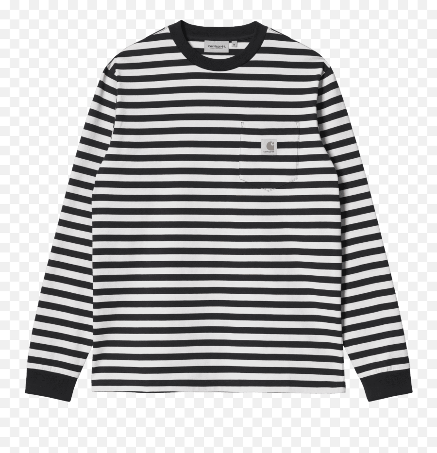 Carhartt Wip Scotty Pocket Long Sleeve T - Shirt Stripe Emoji,Dark Grey Box Emoji
