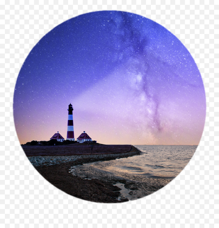 Galaxy Lighthouse Sticker By Nini - Lighthouse Westerheversand Emoji,Lighthouse Emoji