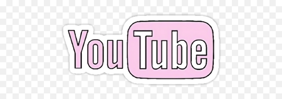 Youtube Pink Sticker Glitch Sticker - Horizontal Emoji,Youtube Emoji Text