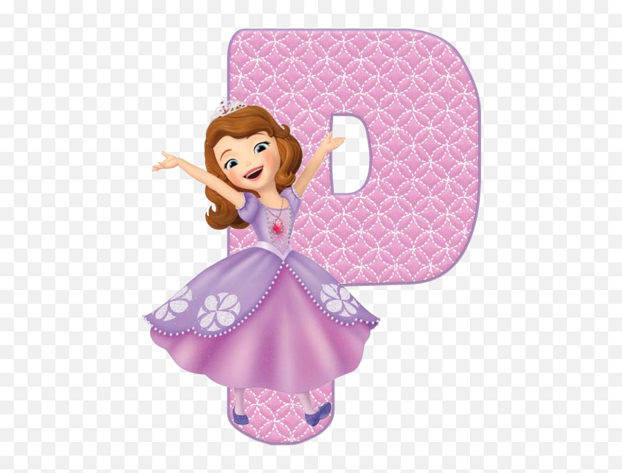Abecedario Rosa Con La Princesa Sofía Bailando - Oh My Princess Clipart Sofia The First Emoji,Emoji Bailando