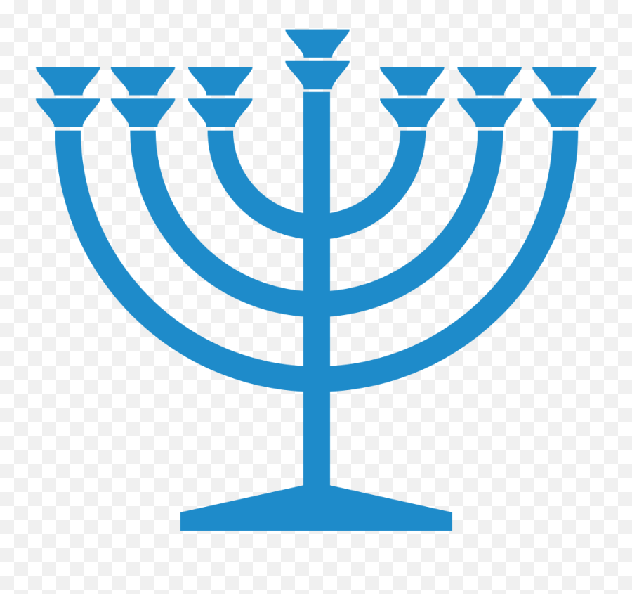 Hanukkah Clipart Blue Hanukkah Blue - Candelabro Judio Vector Emoji,Menorah Emoticon