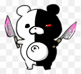 Pin - Monokuma With A Knife Emoji,Bloody Knife Emoji