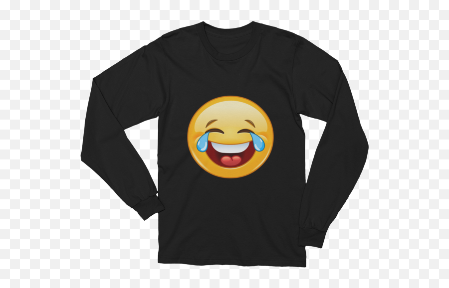 Unisex Emoji With Tears Of Joy Long Sleeve T - Shirt What Devotion Coolest Online Fashion Trends Deep State T Shirt,Crying Joy Emoji