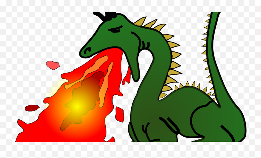 Dragon Breathing Fire Clipart - Png Download Full Size Dragon Breathing Fire Clipart Png Emoji,Fire Emoji