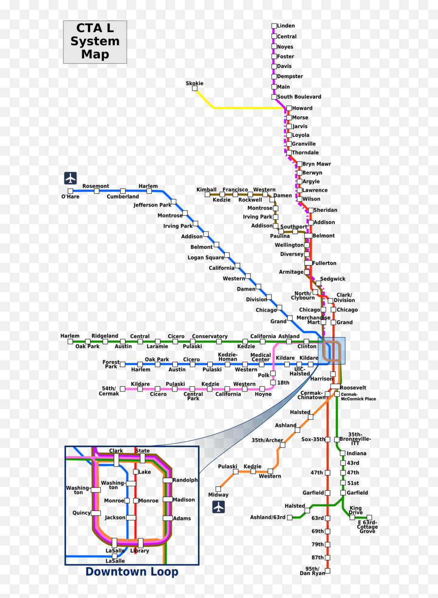 Chicago - Wikitravel Chicago Train Map Transparent Emoji,Sweet Emotion Strip Dance Jennifer Aniston