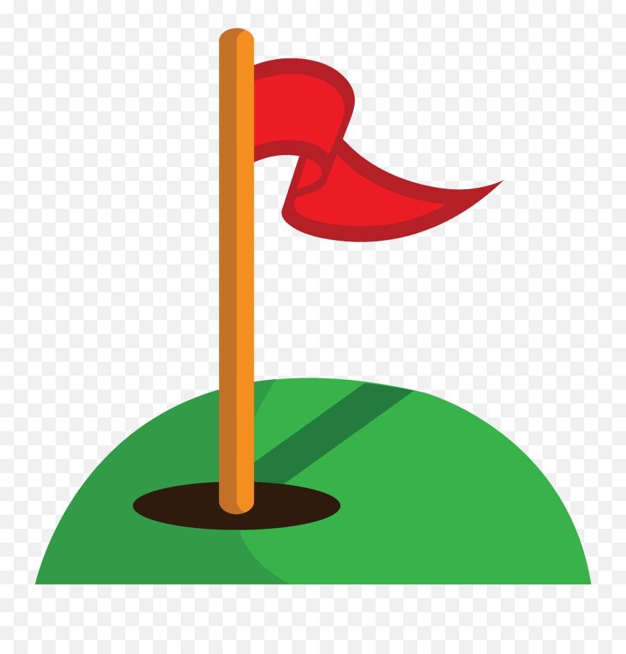 Flag In Hole Emoji Clipart - Vertical,Flag Tennis Ball Emoji