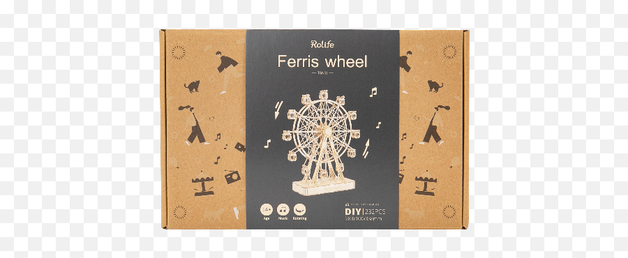 Robotime - Music Box Ferris Wheel Tgn01 Emoji,Paint Ferris Wheel Emoji