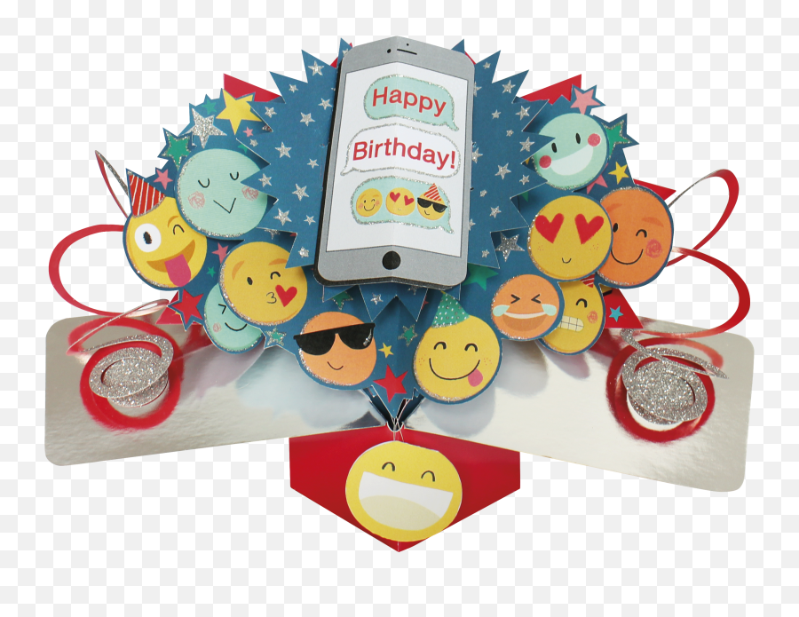 Happy Birthday Emoji Transparent - Second Nature Pop Up Birthday Card With,Birthday Emoji