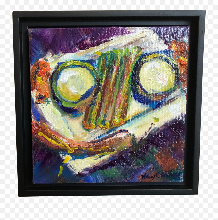 Original Framed Oil Painting - Poster Frame Emoji,Paintings With Emotions