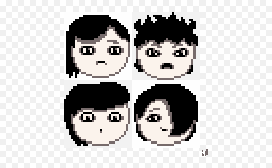 32x32 Pixels Per Emoji - Hair Design,Emo Emoji