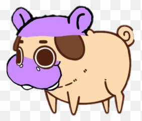 Pug Puglie Hippo Sticker By Louis - Animal Figure Emoji,Puglie Pug Emojis