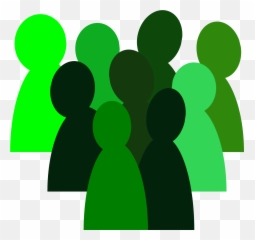 Green Color Icon For A Group Of People - Group Of People Silhouette Cartoon Emoji,Color Green Emotions