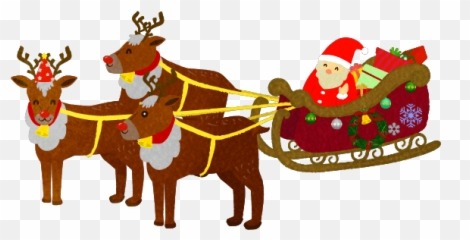 Santa And Reindeer Dashing Through The - Christmas Day Emoji,How To Do A Santa And Tree Emoji