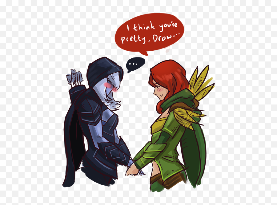 Do You Guys Have Any Dota 2 Lore Theories Or Explanations I - Dota 2 Drow Ranger X Windranger Emoji,Pudge Troll Dota Emoticon