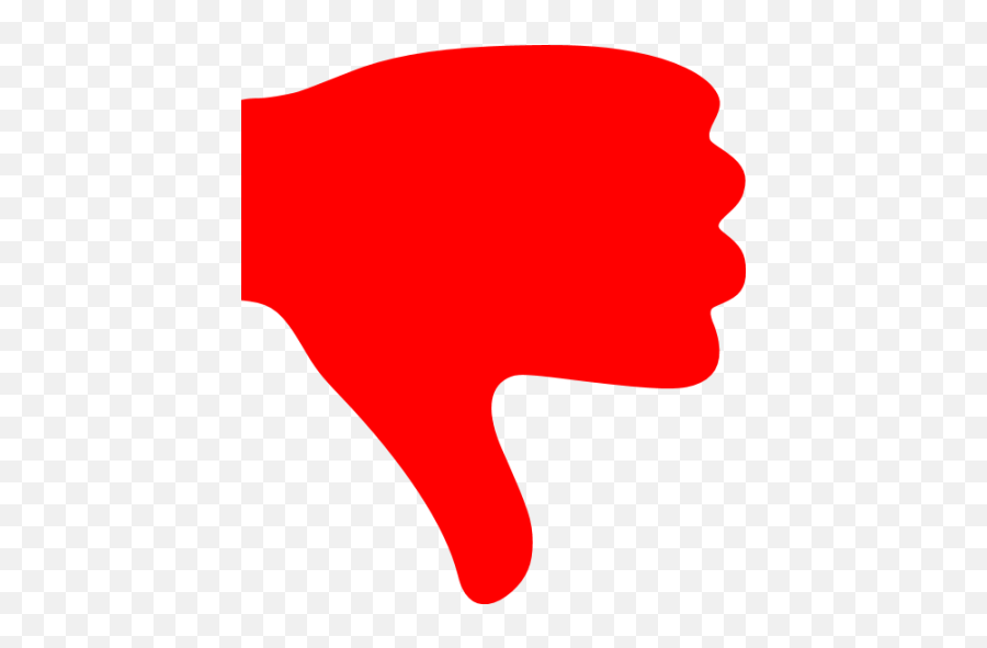 Red Thumbs Down Icon - Warren Street Tube Station Emoji,Finger Down Emoji