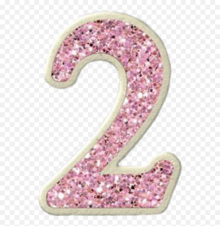 Glitter Number Png Transparent Image Png Mart - Number Two Pink Glitter Emoji,Emojis Transparent Glitter