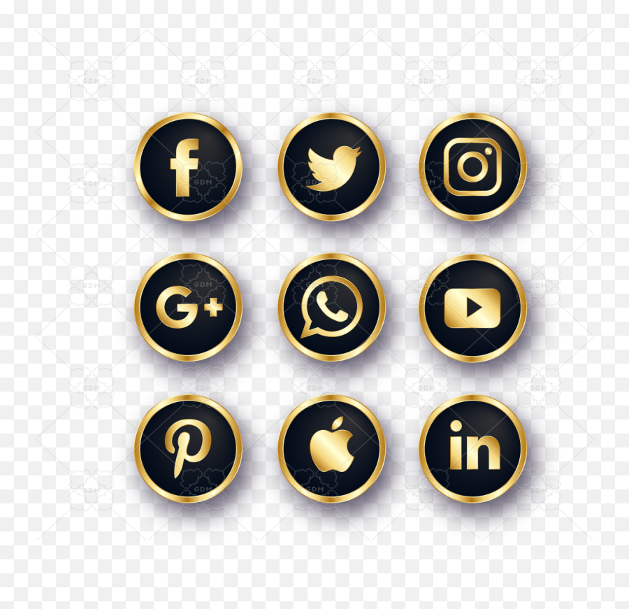 Game Buttons Pack Gamedev Market - Logos Redes Sociales Oro Emoji,Emoticon Symbol Pictures Drum Set