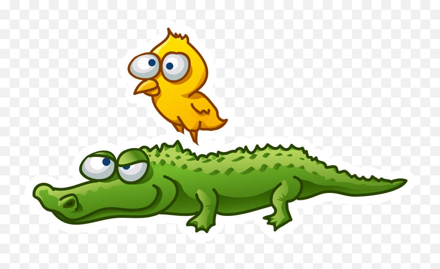 Nile Crocodile Clipart At Getdrawings - Bird On A Alligator Cartoon Emoji,Alligator Emoji