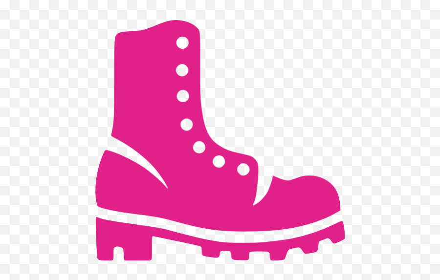Barbie Pink Boots Icon - Hiking Boots Graphic Png Emoji,Boots Emoticon For Facebook