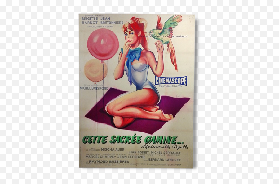Cette Sacree Gamine Brigitte Bardot Movie Poster Print Art - Cette Sacree Gamine Emoji,The Emoji Movie Poster
