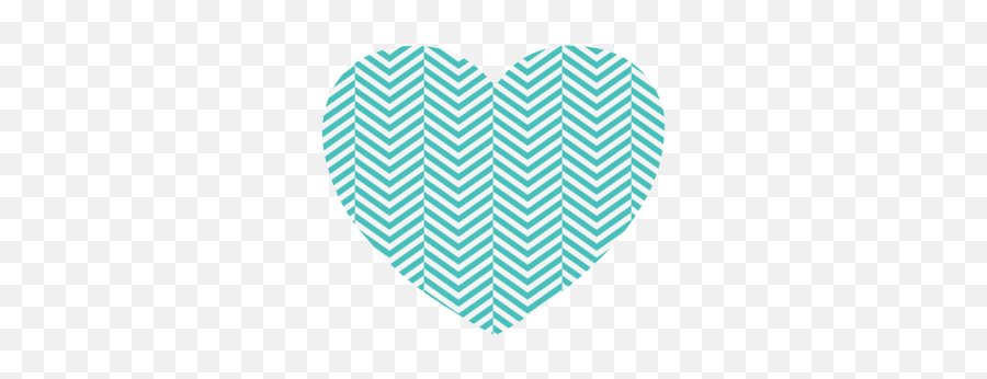 Turquoise And White Classic Chevron Pattern Heart - Shaped Emoji,Chevron Emojis