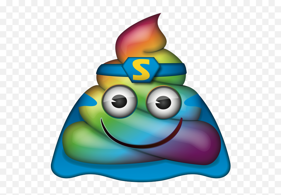 Fastest Rainbow Poo Emoji,Good Shit Emoticon