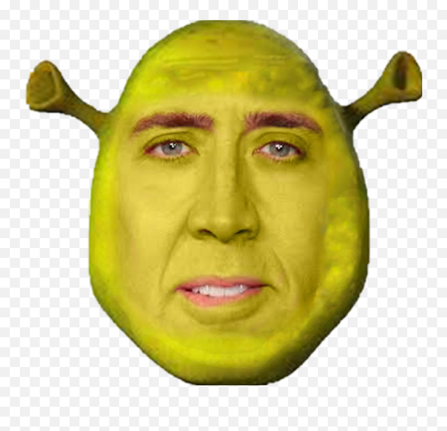 Shrek Meme Sticker Png - Nicolas Cage Png Emoji,Shrek Emoji