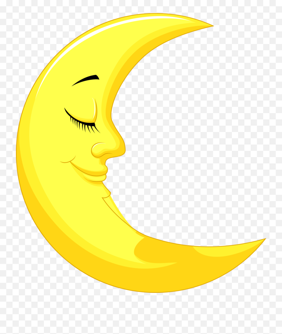 Yellow Moon Cartoon Clipart Full Emoji,Lua Emoji