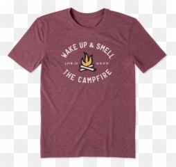 Sale Menu0027s Smell The Campfire Cool Tee Life Is Good - Unisex Emoji,Is There A Campfire Emoji