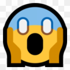 Fear Emoji Png Transparent Images - Microsoft,Screaming Emoji