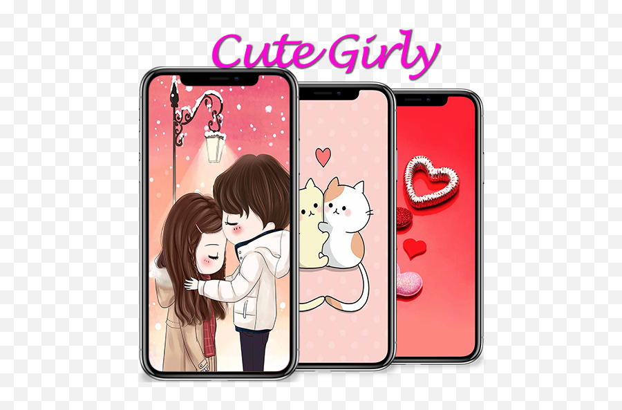 Get Some Of The Most Cute And Cool Girly Wallpaper - Clear Cartoon Romantic Cute Couple Emoji,Cute Girly Emoji Backgrounds