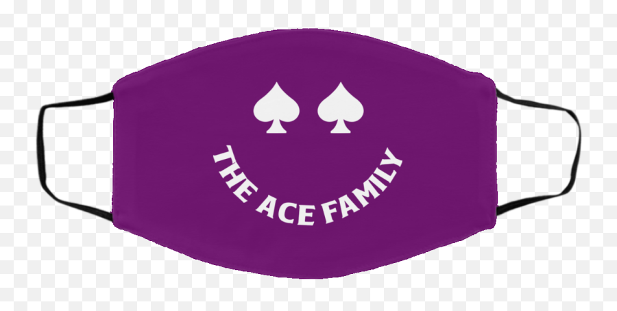 Ace Family Merch Black Ace Smile Face Mask - Merchip8 Stone Island Face Mask Emoji,Ace Emoticon