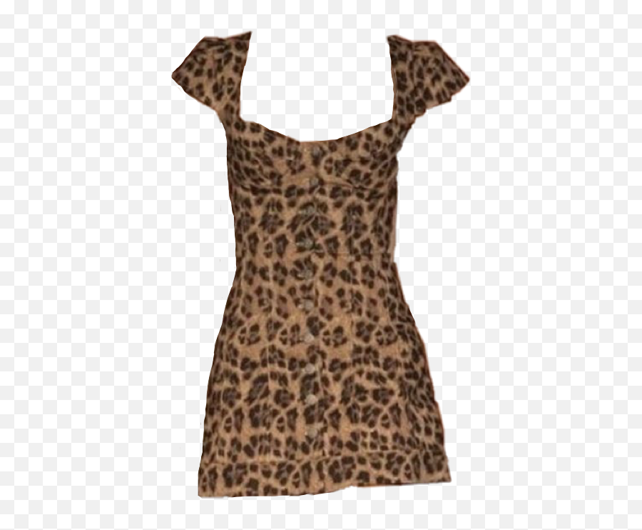 Cheetah Dress Clothes Brown Aesthetic - Runway In Brown 90s Emoji,Emoji Print Dress