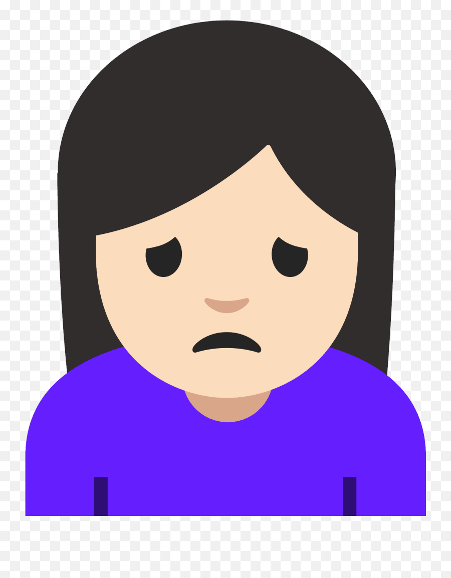 Emoji U1f64d 1f3fb - Sad Person Icon Png,Frown Emoji Png