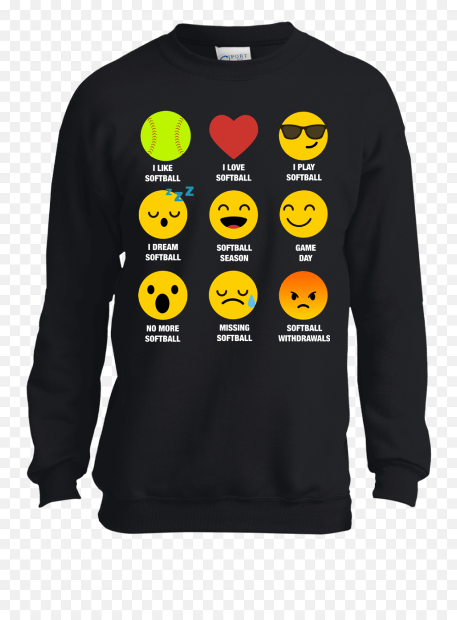 I Love Softball Emoji Emoticon Team - Computer Science Shirt Designs,Emoji T Shirt Kids