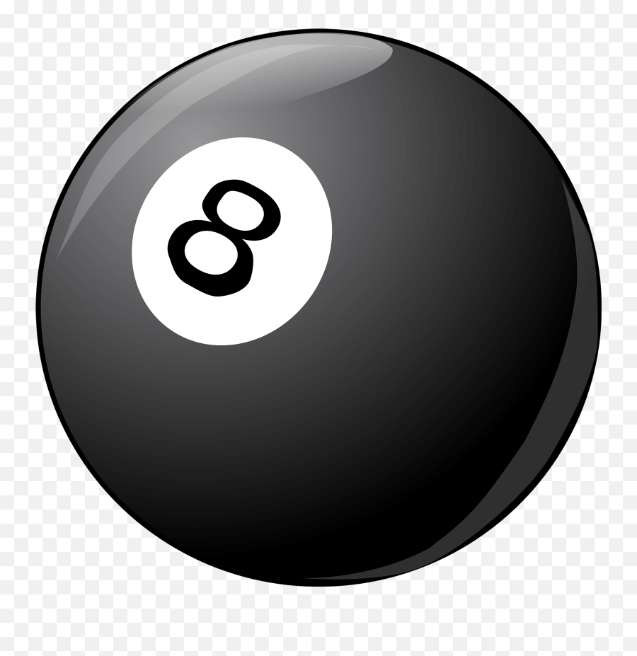 8 Ball In Pool Clipart Free Download Transparent Png - Billiard Ball Emoji,Balls Emoji