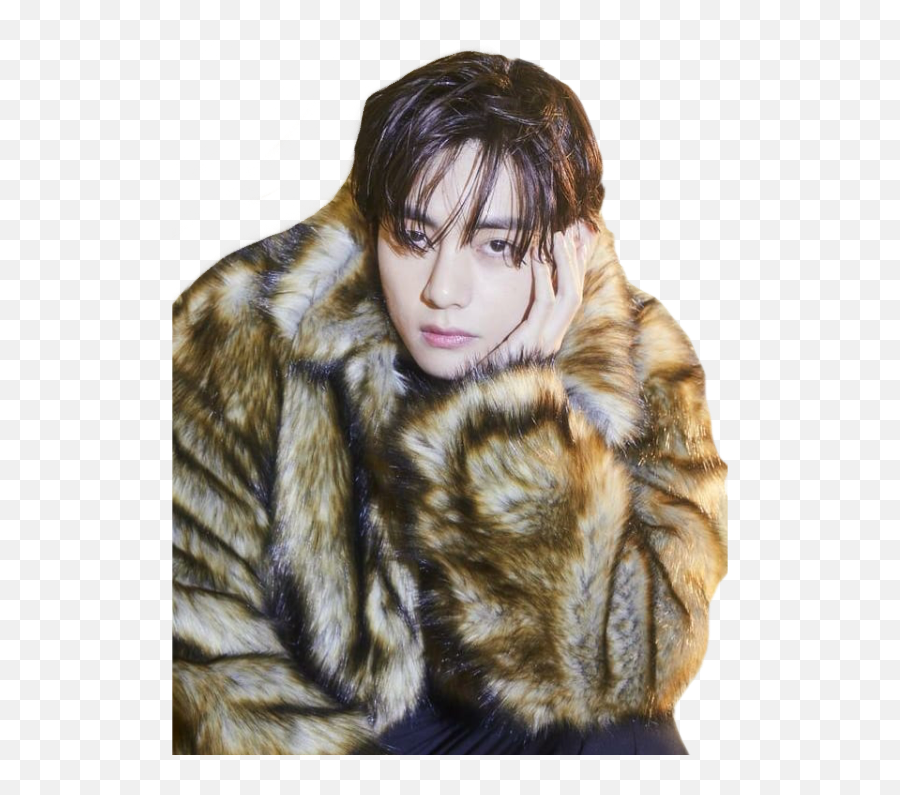 The Most Edited Taehyungie Picsart - Toga Virilis Fake Fur Short Coat Emoji,Yeontan Emoticon