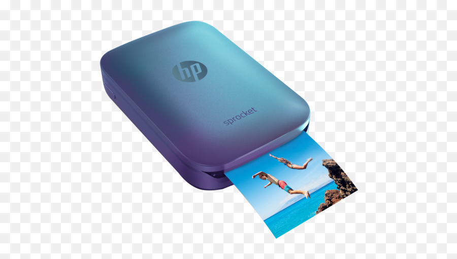 Hp Sprocket Portable Photo Printer Z9l26a Blue Print Social - Hp Sprocket Gold Emoji,Hp Emojis