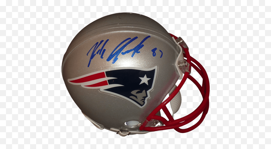 Rob Gronkowski Autographed New England - New England Patriots Helmet Emoji,Patriots Emoticon Gronk