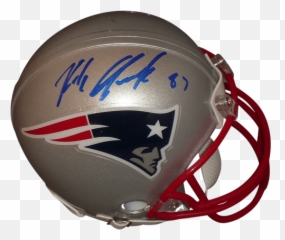 Rob Gronkowski Autographed New England - New England Patriots Helmet Emoji,Patriots Emoticon Gronk