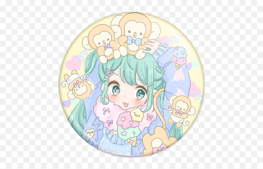 Manamoko - Badges Vocaloid Phooey Shop Hình Nh Màu Emoji,Love Emotion Chibi